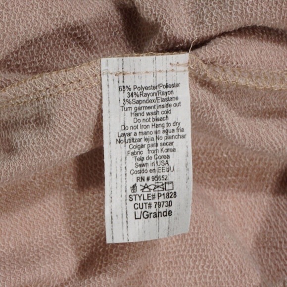 NWT Know One Cares Women's Loungewear Pants Size Large Straight Leg Drape Taupe - Picture 7 of 10